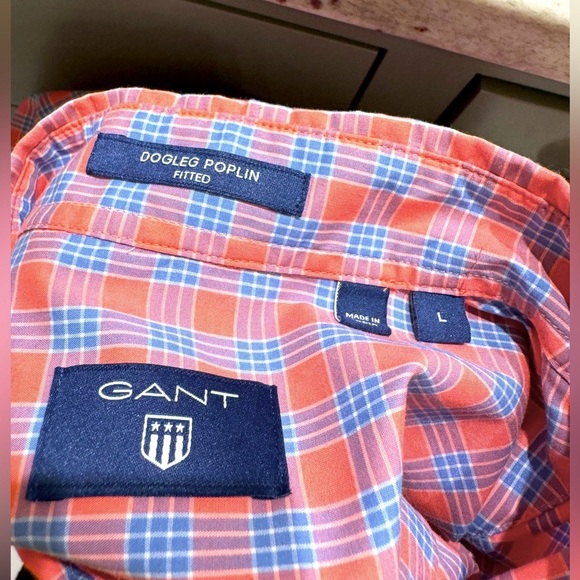 Gant Dogleg Poplin Fitted Front Button Collar Shirt - Picture 10 of 11